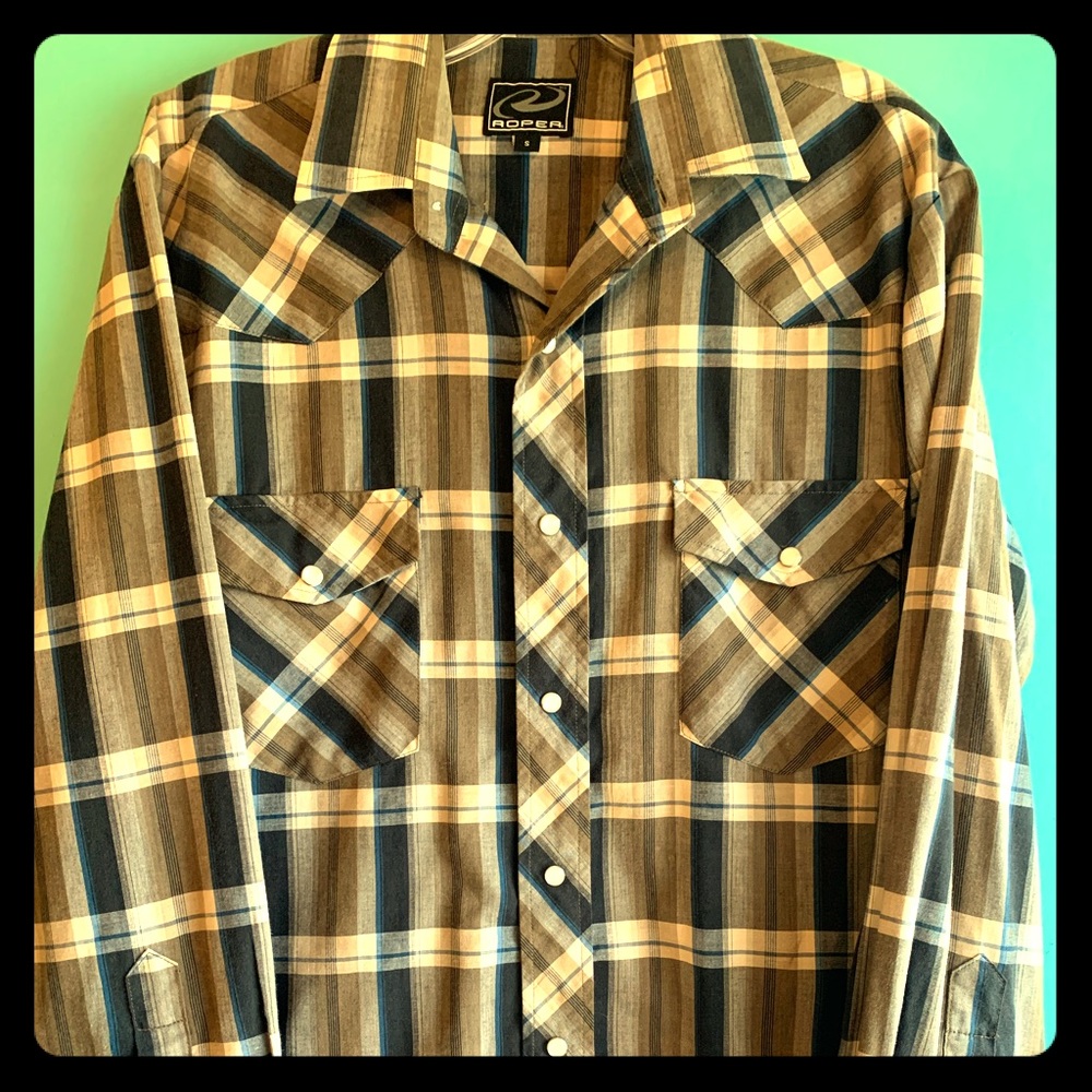 Vintage Western pearl snap button down